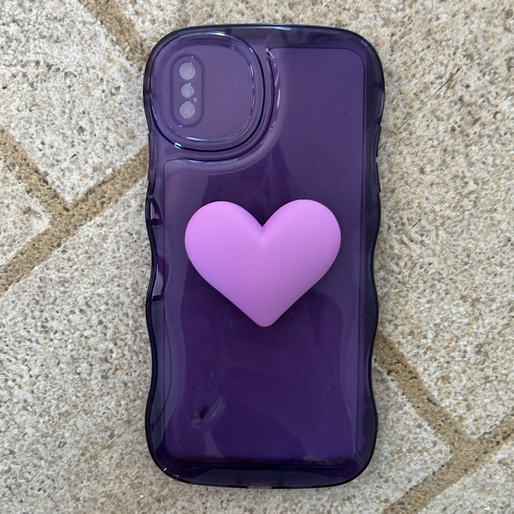 iPhone XS Max Purple Heart Silicone Case. New